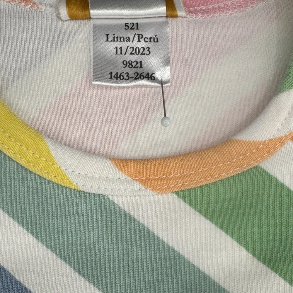 The Beaufort Bonnet Company Pima Cotton Rainbow Stripe Sleeveless Dress 2T